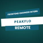 Frontend Engineer Intern at Peakflo – Remote India